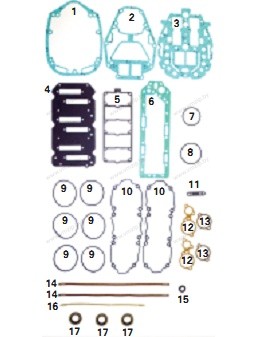 Прокладки, к-т, Mercury V150/V175 EFI 500-230