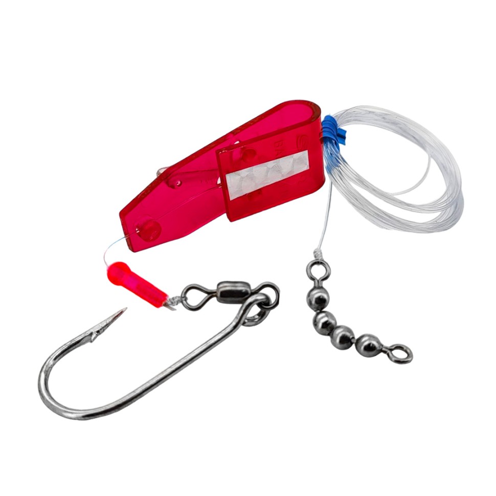 Блесна троллинговая Клипса Roller Baiter Clear/Red 884 Fin 3"