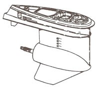 Корпус редуктора Johnson V4 90гр (78-98) (использовать только с корпусом подшипников 11388)