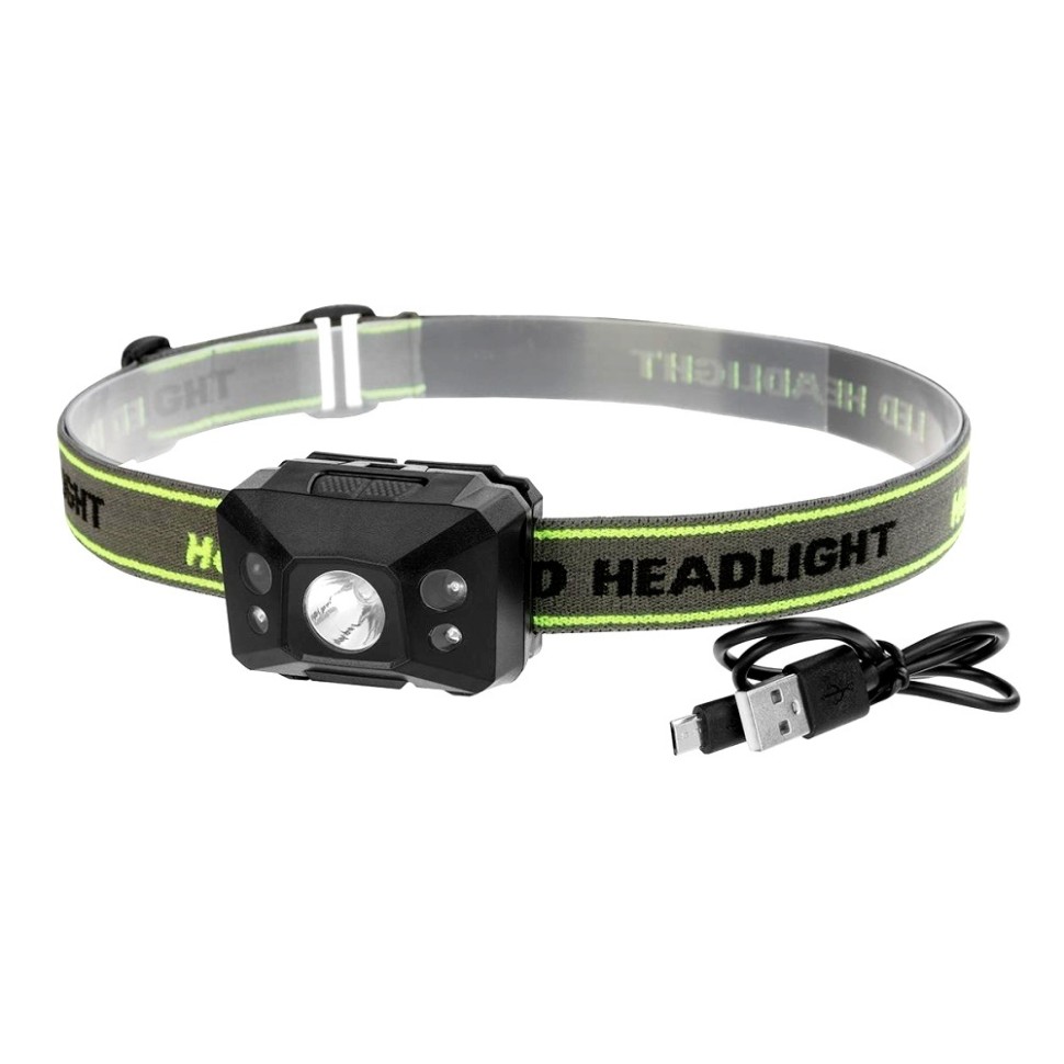 Фонарь налобный с USB Helios HS-FN-3008