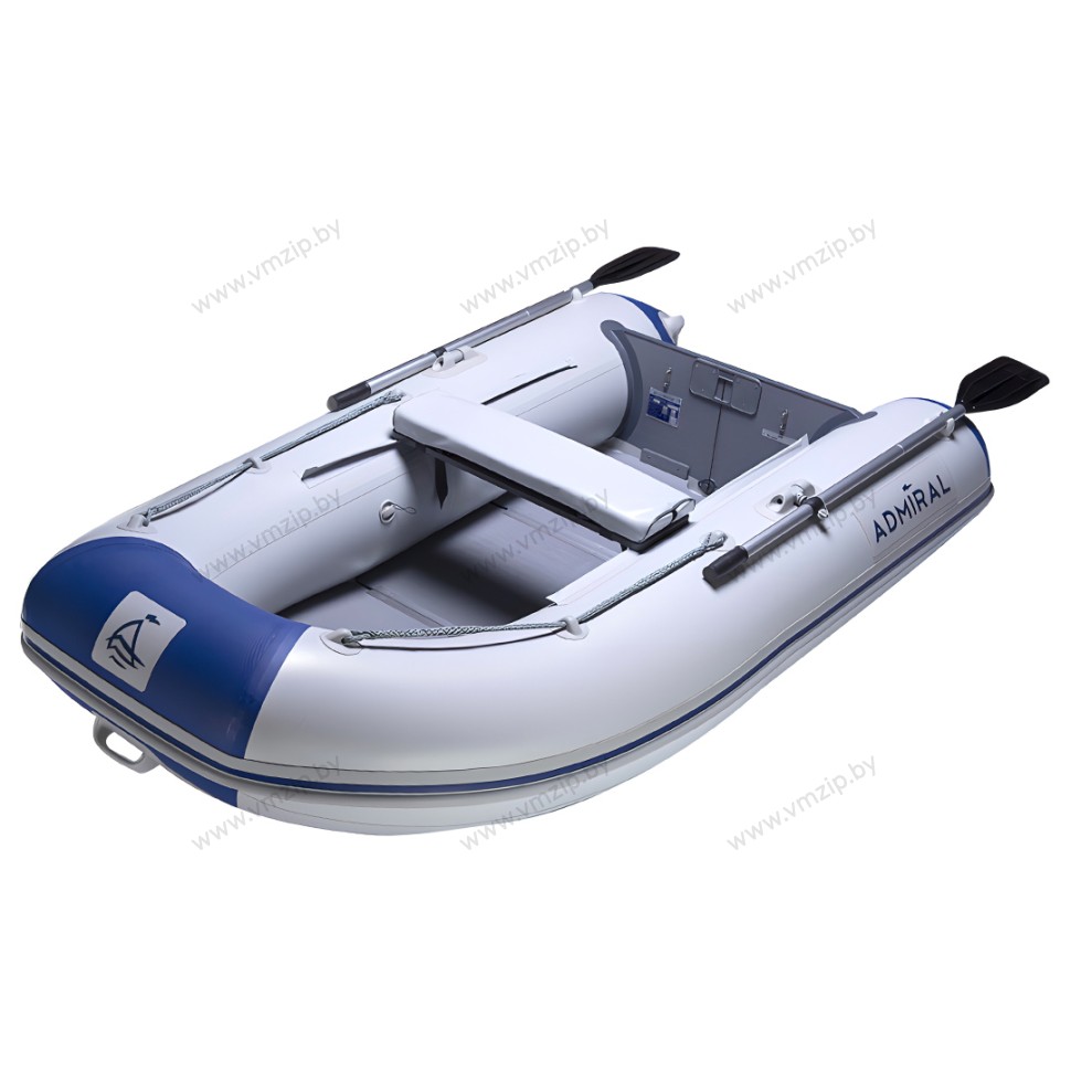Лодка надувная моторная ADMIRAL 200 с НДНД 2м белый/синий