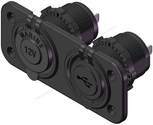 Разъём 12V 20A плюс USB SF50781-2