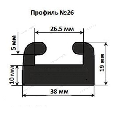 Склиз BRP 26 профиль, 1495 мм (черный) 26-59.00-1-01-01