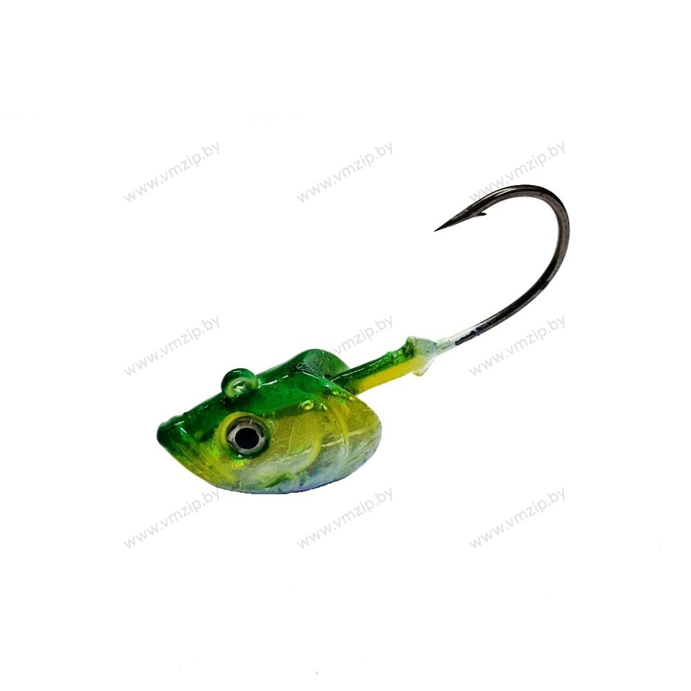 Джигголовка Fish Head Jig hook Realistic JF45G 45гр/5/0 зелёный