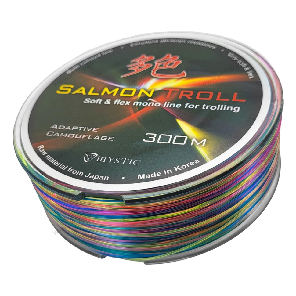 Леска монофильная MYSTIC Salmon Troll 0,37мм/300м/6.8кг мультиколор
