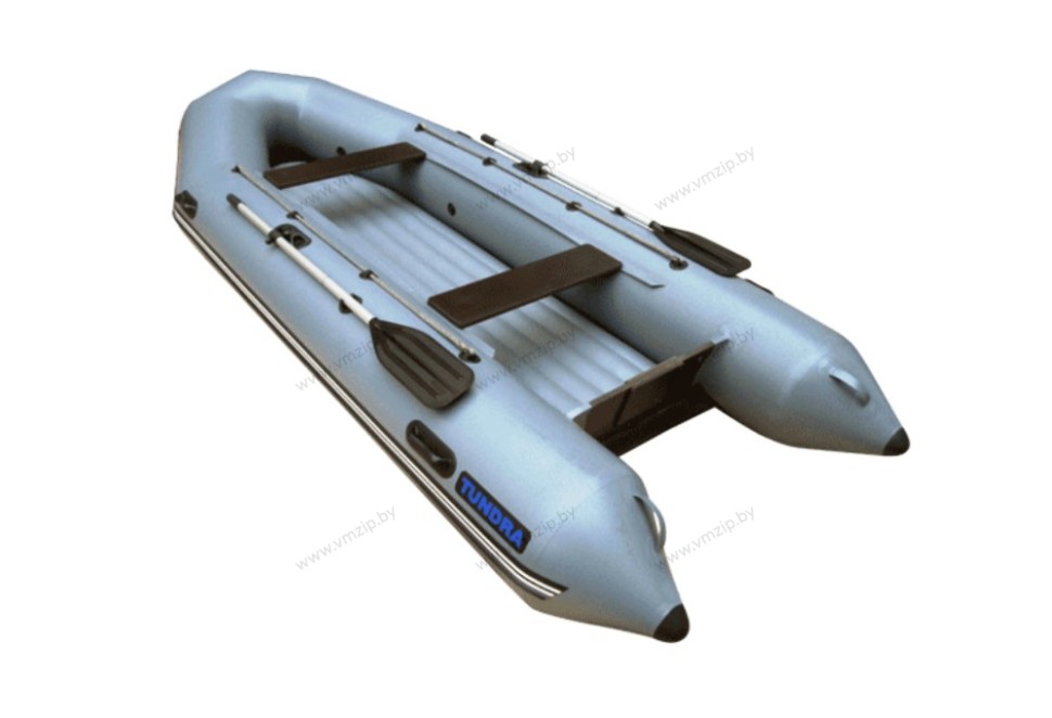 Лодка надувная моторная LEADER ТУНДРА-380 EXTRIM с НДНД серый