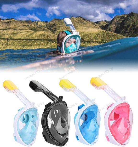 Маска с трубкой FREE BREATH, розовая, размер L-XL SF70584-2P
