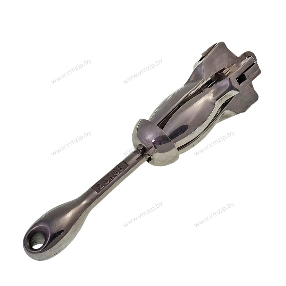 Якорь раскладной, кошка, 2,5кг нержавеющая сталь, полированный A010302