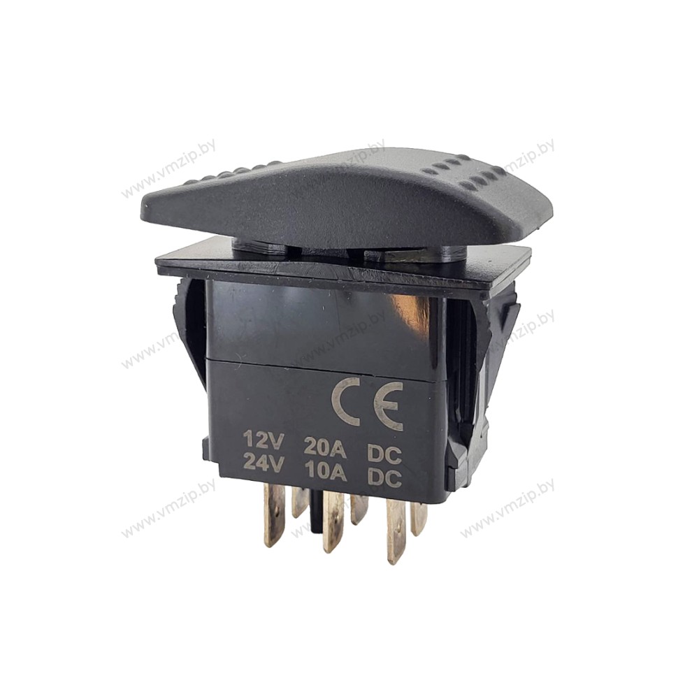 Включатель (On)-Off-(On), DPDT, 12V, 20A SF50703-7-A1