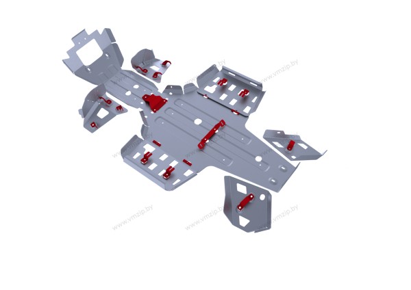 Комплект защит днища (5 частей) Grizzly 700 (2016-) RV-7124-1