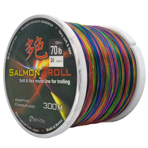 Леска монофильная MYSTIC Salmon Troll 0,8мм/300м/33кг мультиколор