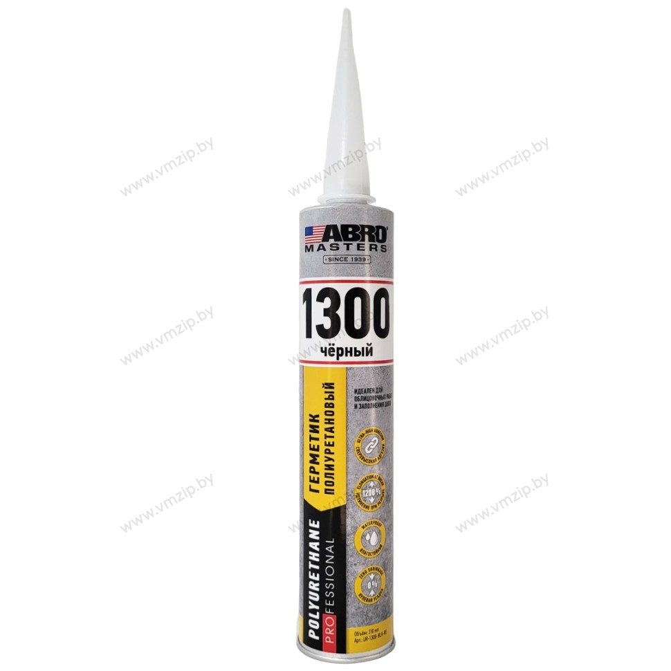 Герметик полиуретановый ABRO MASTERS (черный) 310 мл UR-1300-BLK-RE