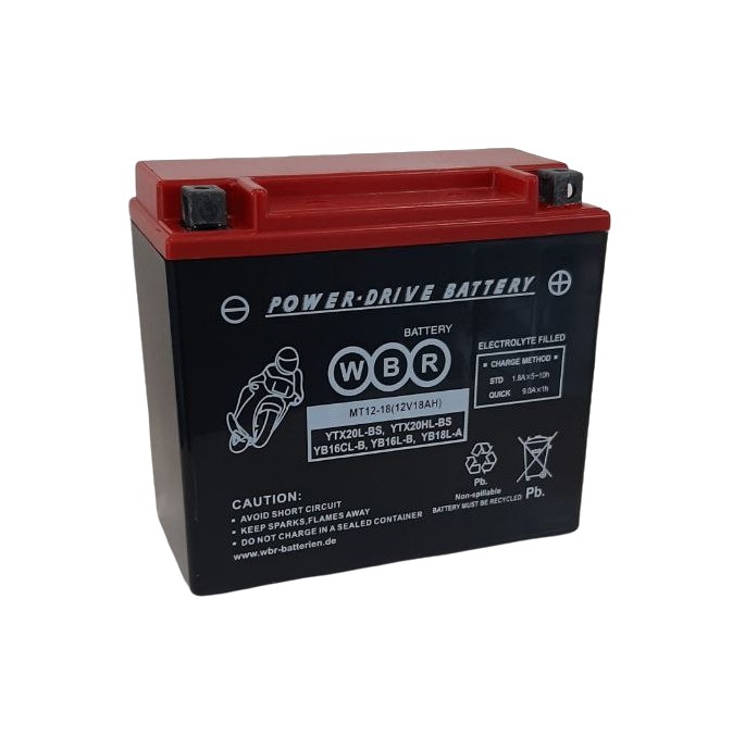 Аккумулятор WBR VK Professional, Grizzly 550-700 175*87*155 MT12-18 (полярность обратная)