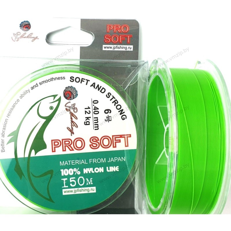 Леска JpFishing Pro Soft №6,0 (0.4 мм, 150 м, 12 кг, poison green)