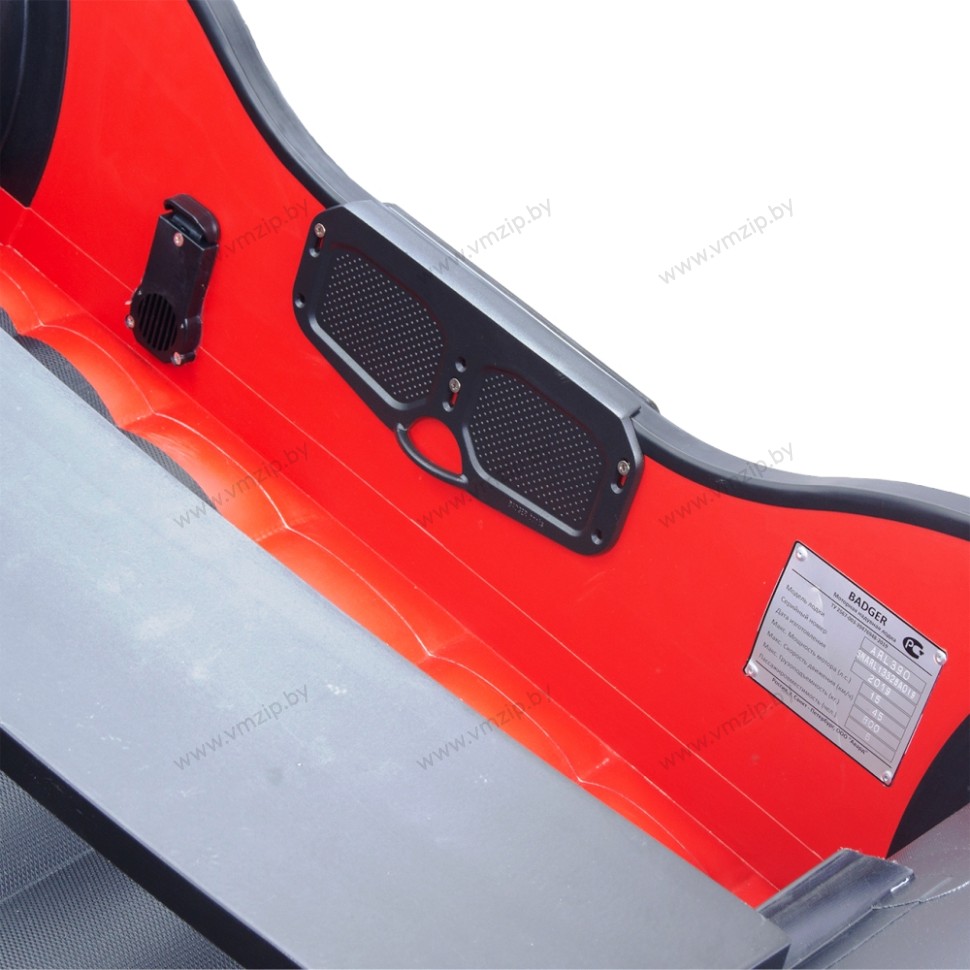 Лодка надувная моторная BADGER AIR LINE ARL420-BLACKK/RED с НДНД 4,2м