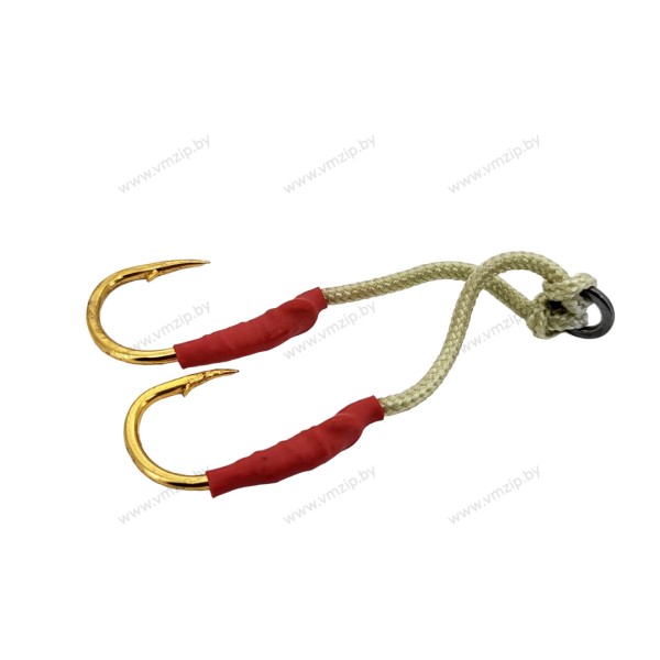 Крючок для пилькера двойной OF-2AHGR Assist Hook золотой