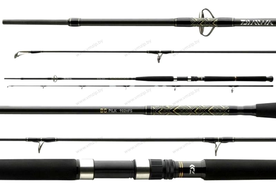 Удилище силовое спиннинговое DAIWA BG Pilk BGB802XHFS 2,4м тест 50-150гр
