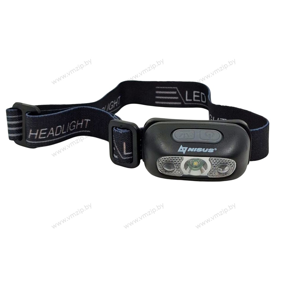Фонарь налобный сенсорный NISUS 120 LM, IPX4, USB (AN-FN-3056S)