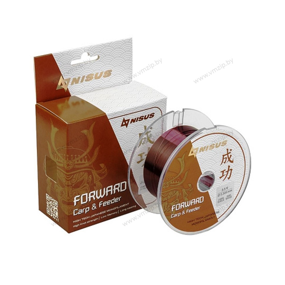 Леска NISUS FORWARD Carp&Feeder brown 0,496мм/150м Nylon (N-FCF-0496-150)