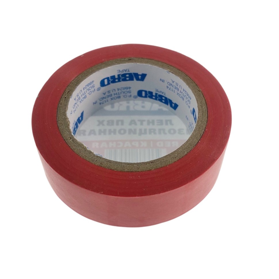 Изолента красная (19 мм х 9,1 м) ABRO ET-912-RD