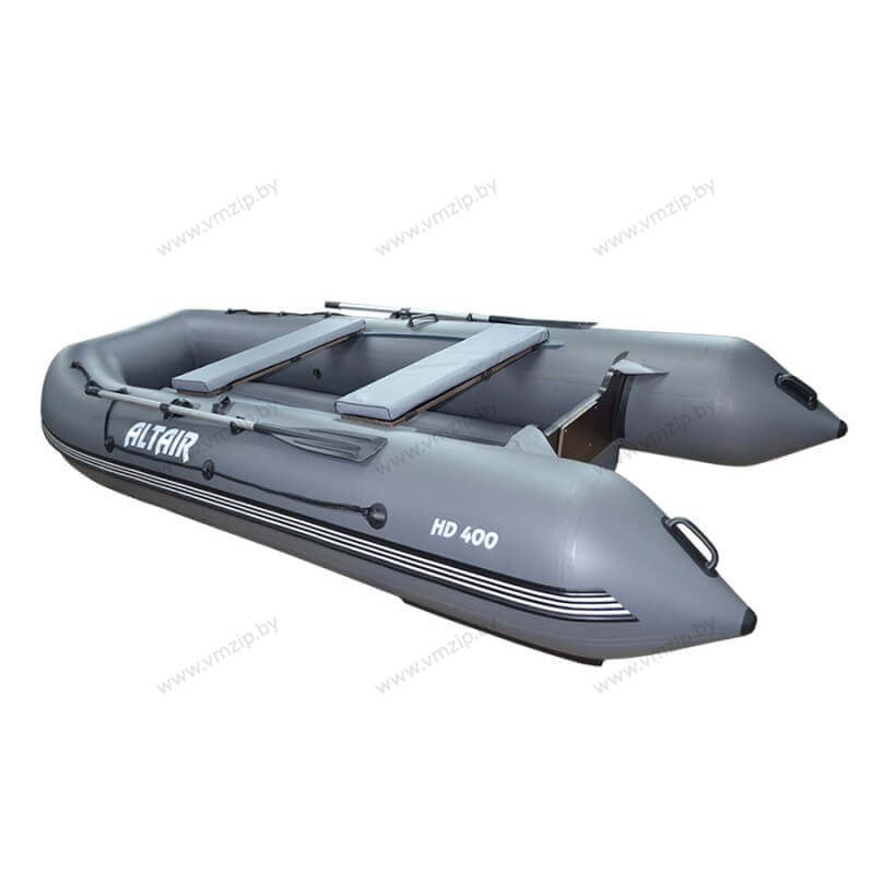 Лодка надувная моторная ALTAIR HD400 с НДНД белый/серый