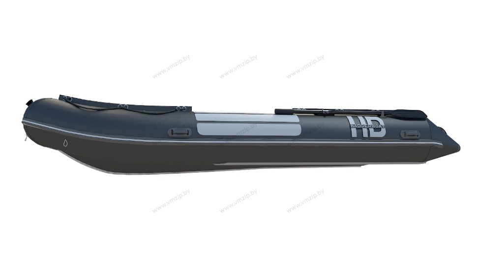 Лодка надувная моторная многоцелевая из ПВХ морского класса Badger HEAVY DUTY HD390 чёрный 3,9м