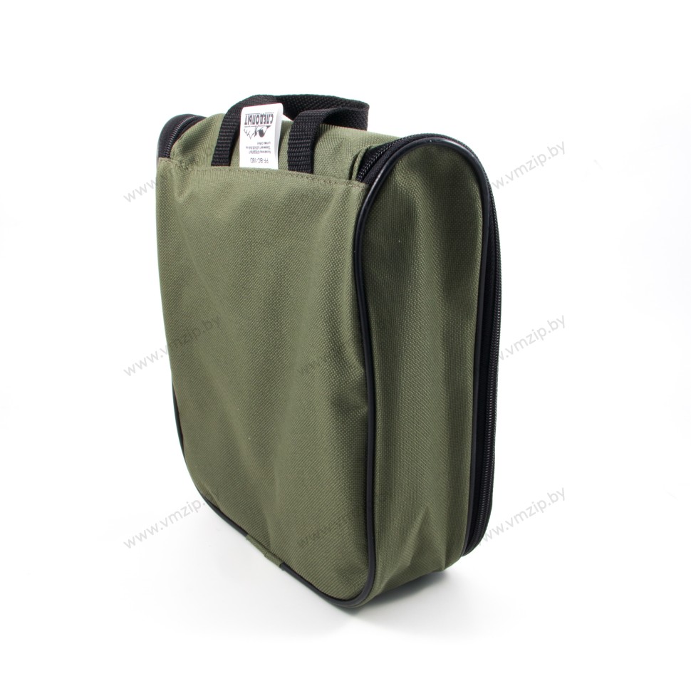 Косметичка СЛЕДОПЫТ "Дорожная" р.23х20,5х9 см, цв. олива Oxford/20/12/