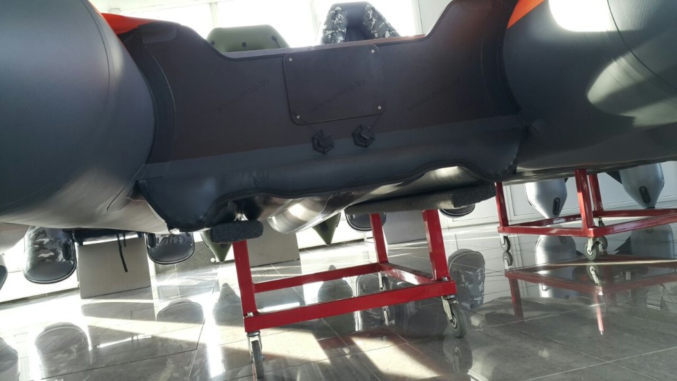 Лодка надувная моторная ALTAIR HDS460FB фальшборт, НДНД оранжевый/серый