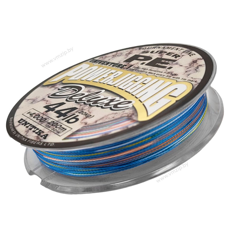 Шнур плетёный UNITIKA Power Jigging Delux 0,344мм/200м/20кг мультиколор