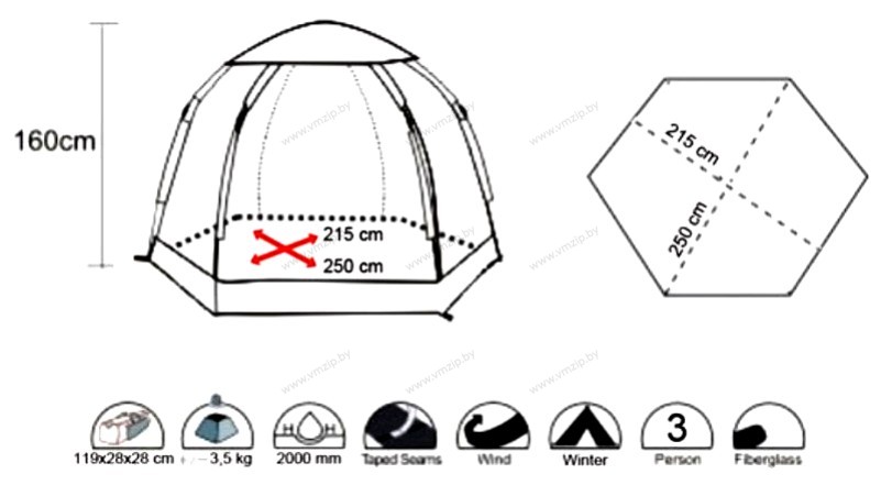 Палатка зимняя ENVISION Ice Igloo 3