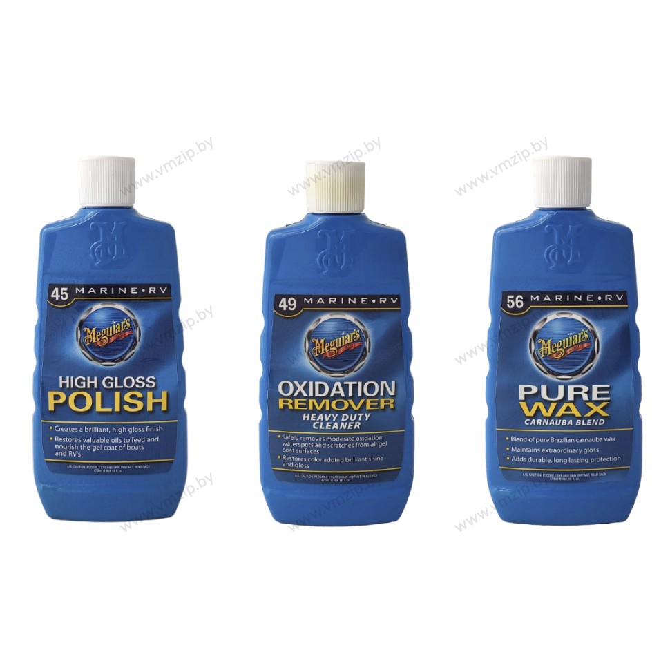 Комплект для гелькоута (воск+удалитель окисления+полироль) Meguiars 488692