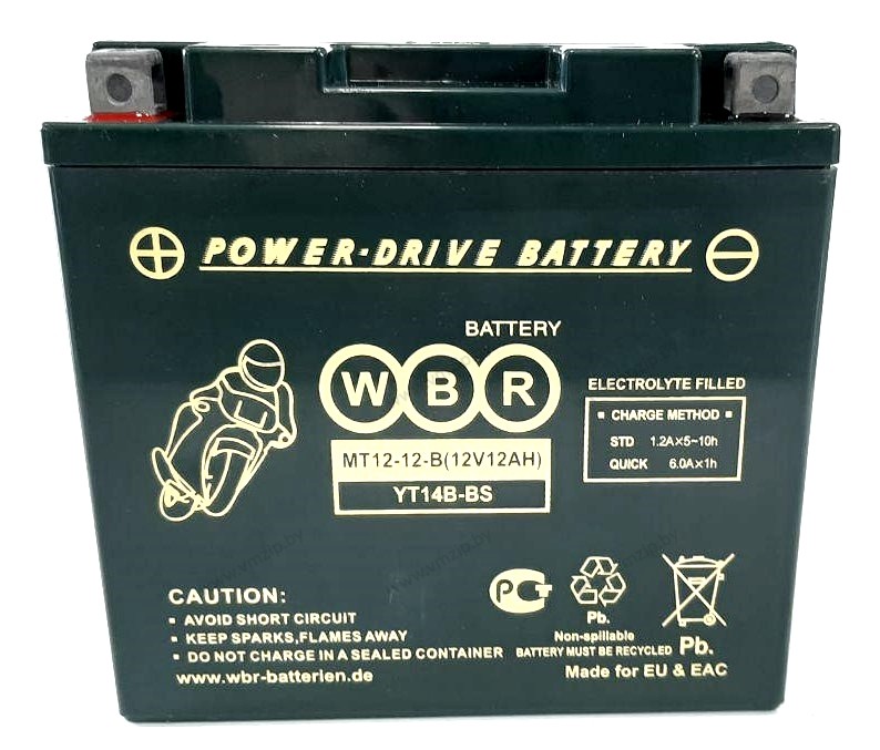Аккумулятор WBR MT12-12-B, 150*69*145мм (полярность прямая)