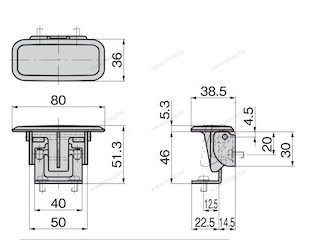 Замок люка в сборе Yamaha A00-62840-M0 C-368