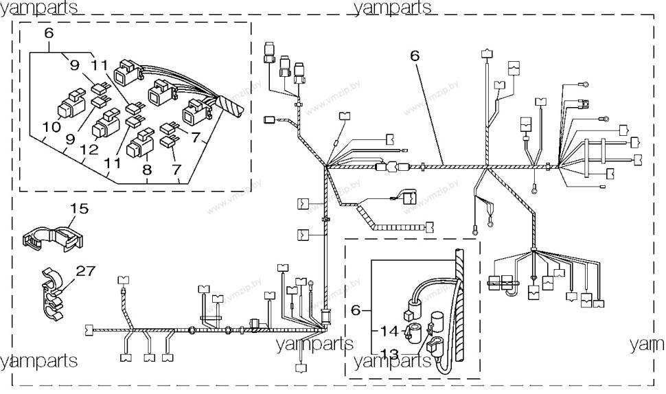 Электропроводка Yamaha F70A 6CJ-82590-21