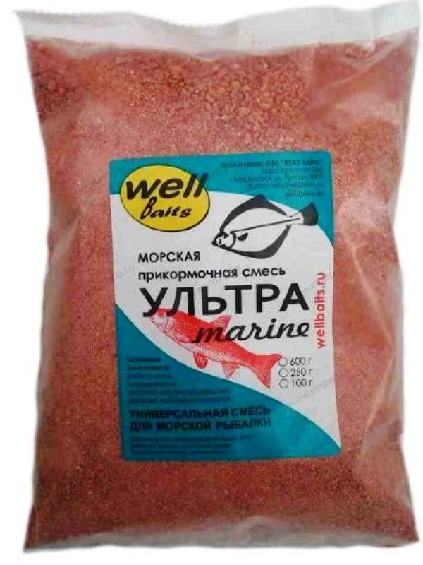 Прикормка Well Baits УЛЬТРА Marine УНИВЕРСАЛЬНАЯ крупа 250 гр