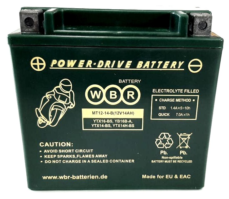 Аккумулятор WBR MT12-14-B, 150*87*145мм (полярность прямая)